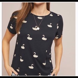 Anthropologie 52 Conversations Swan Dive Tee